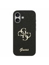 Guess Guess PU Fixed Glitter 4G Metal Logo Stražnji Poklopac za iPhone 17 Black