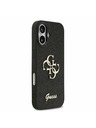 Guess Guess PU Fixed Glitter 4G Metal Logo Stražnji Poklopac za iPhone 17 Black