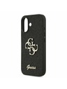 Guess Guess PU Fixed Glitter 4G Metal Logo Stražnji Poklopac za iPhone 17 Black