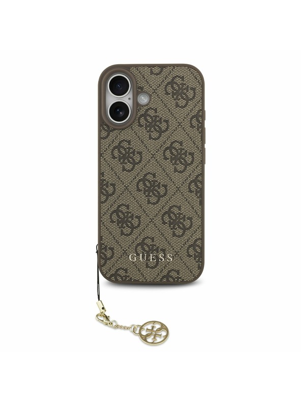 Guess Guess 4G Charm MagSafe Stražnji Poklopac za iPhone 17 Tone on Tone Brown