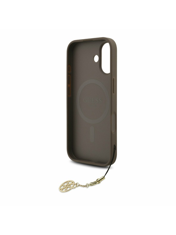 Guess Guess 4G Charm MagSafe Stražnji Poklopac za iPhone 17 Tone on Tone Brown