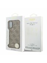 Guess Guess 4G Charm MagSafe Stražnji Poklopac za iPhone 17 Tone on Tone Brown