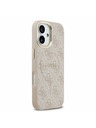 Guess Guess PU Leather 4G Gold Frame MagSafe Stražnji Poklopac za iPhone 17 Pink