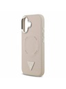 Guess Guess PU Leather Triangle Logo MagSafe Stražnji Poklopac za iPhone 17 Pink