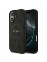 Guess Guess PU Leather 4G Colored Ring MagSafe Stražnji Poklopac za iPhone 17 Black