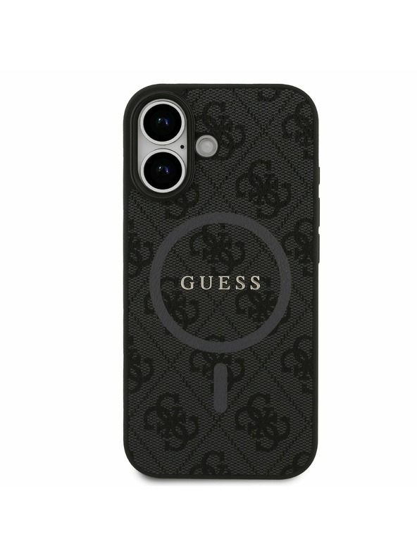 Guess Guess PU Leather 4G Colored Ring MagSafe Stražnji Poklopac za iPhone 17 Black