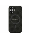 Guess Guess PU Leather 4G Colored Ring MagSafe Stražnji Poklopac za iPhone 17 Black