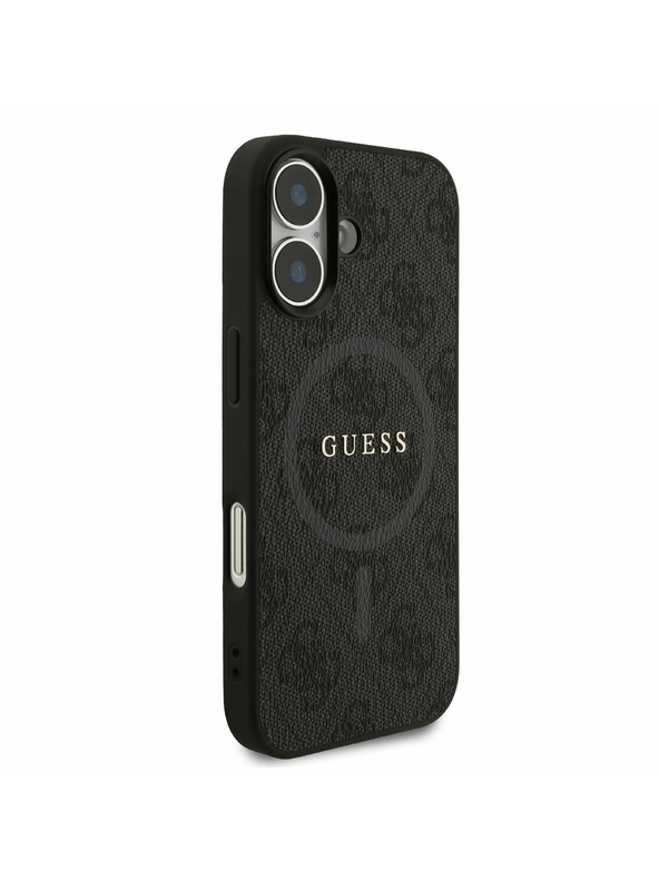 Guess Guess PU Leather 4G Colored Ring MagSafe Stražnji Poklopac za iPhone 17 Black