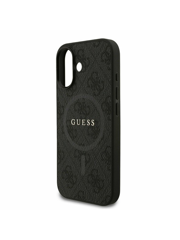 Guess Guess PU Leather 4G Colored Ring MagSafe Stražnji Poklopac za iPhone 17 Black