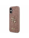 Guess Guess PU Fixed Glitter 4G Metal Logo Stražnji Poklopac za iPhone 17 Pink