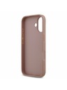 Guess Guess PU Fixed Glitter 4G Metal Logo Stražnji Poklopac za iPhone 17 Pink