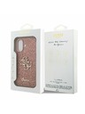 Guess Guess PU Fixed Glitter 4G Metal Logo Stražnji Poklopac za iPhone 17 Pink