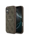 Guess Guess PU Leather 4G Colored Ring MagSafe Stražnji Poklopac za iPhone 17 Brown