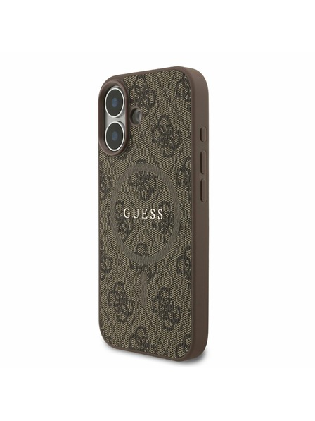 Guess Guess PU Leather 4G Colored Ring MagSafe Stražnji Poklopac za iPhone 17 Brown