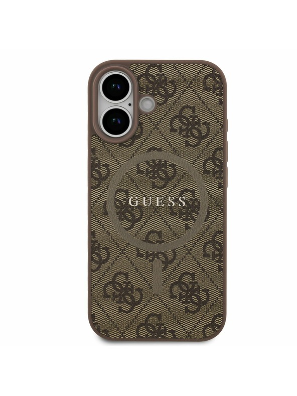 Guess Guess PU Leather 4G Colored Ring MagSafe Stražnji Poklopac za iPhone 17 Brown