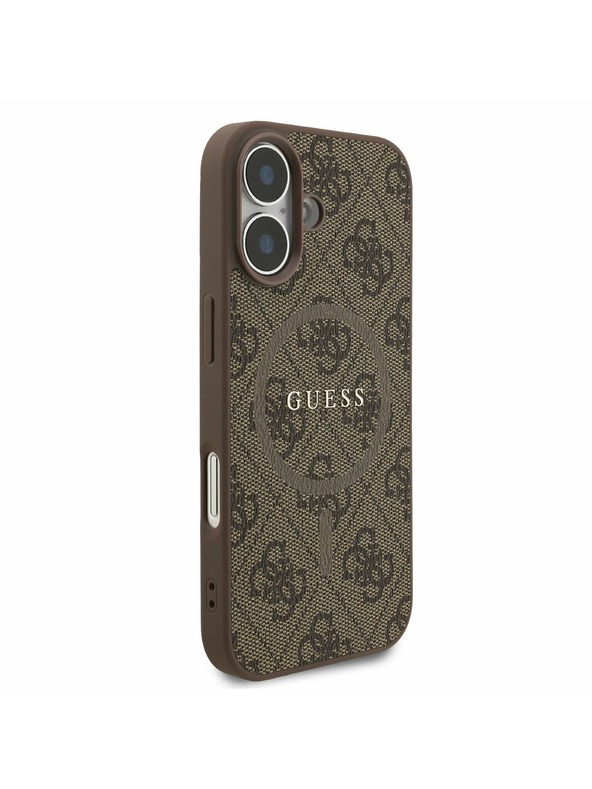 Guess Guess PU Leather 4G Colored Ring MagSafe Stražnji Poklopac za iPhone 17 Brown