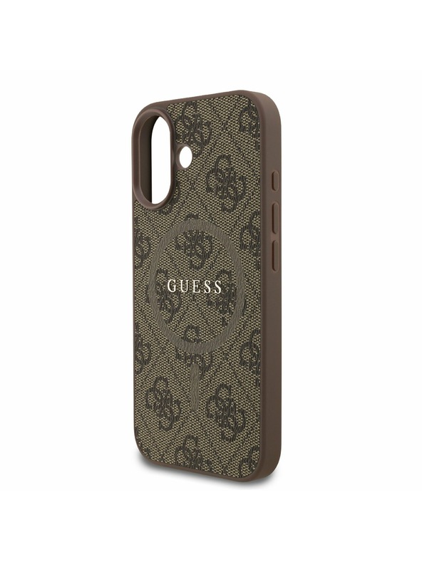 Guess Guess PU Leather 4G Colored Ring MagSafe Stražnji Poklopac za iPhone 17 Brown