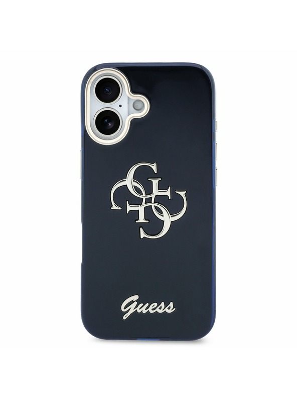 Guess Guess IML 4G Script Metal Logo Stražnji Poklopac za iPhone 17 Blue