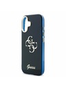 Guess Guess IML 4G Script Metal Logo Stražnji Poklopac za iPhone 17 Blue
