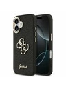 Guess Guess PU Fixed Glitter 4G Metal Frame Stražnji Poklopac za iPhone 17 Black