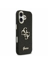 Guess Guess PU Fixed Glitter 4G Metal Frame Stražnji Poklopac za iPhone 17 Black
