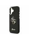 Guess Guess PU Fixed Glitter 4G Metal Frame Stražnji Poklopac za iPhone 17 Black