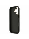 Guess Guess PU Fixed Glitter 4G Metal Frame Stražnji Poklopac za iPhone 17 Black