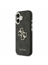 Guess Guess PU Leather 4G Metal Logo Gold Frame Stražnji Poklopac za iPhone 17 Black
