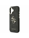 Guess Guess PU Leather 4G Metal Logo Gold Frame Stražnji Poklopac za iPhone 17 Black