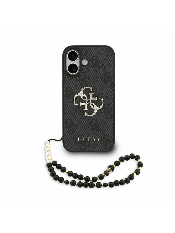 Guess Guess PU 4G Metal Logo Strap Stražnji Poklopac za iPhone 17 Black