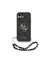 Guess Guess PU 4G Metal Logo Strap Stražnji Poklopac za iPhone 17 Black