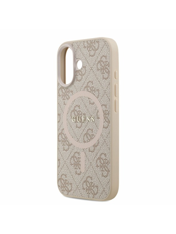 Guess Guess PU Leather 4G Colored Ring MagSafe Stražnji Poklopac za iPhone 17 Pink