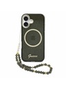 Guess Guess IML Glitter Script Strap MagSafe Stražnji Poklopac za iPhone 17 Black