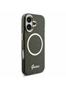 Guess Guess IML Glitter Script Strap MagSafe Stražnji Poklopac za iPhone 17 Black
