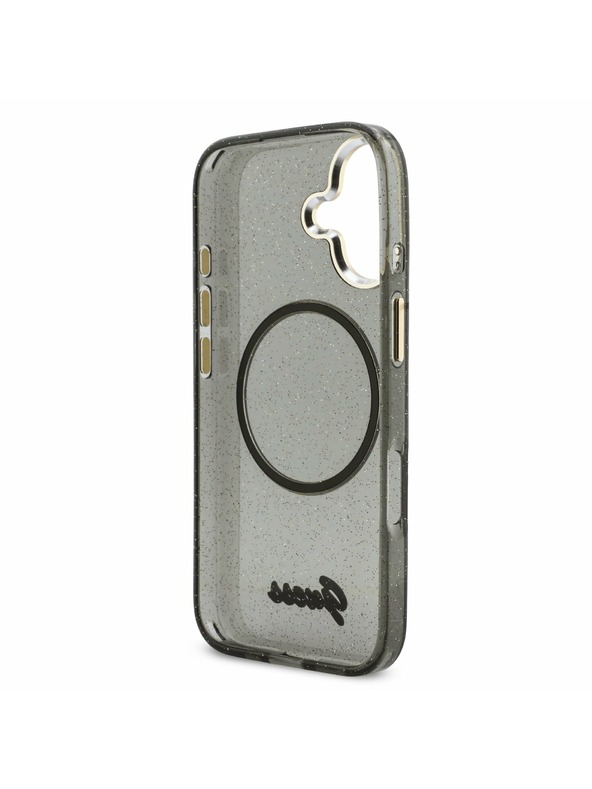 Guess Guess IML Glitter Script Strap MagSafe Stražnji Poklopac za iPhone 17 Black