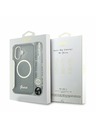 Guess Guess IML Glitter Script Strap MagSafe Stražnji Poklopac za iPhone 17 Black