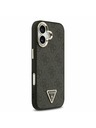 Guess Guess PU Leather 4G Strass Triangle Logo Gold Frame MagSafe Stražnji Poklopac za iPhone 17 Black