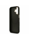 Guess Guess PU Leather 4G Strass Triangle Logo Gold Frame MagSafe Stražnji Poklopac za iPhone 17 Black