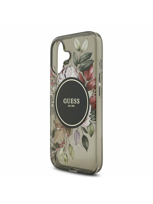 Guess Guess IML Flowers Strap MagSafe Stražnji Poklopac za iPhone 17 Black