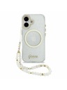 Guess Guess IML Glitter Script Strap MagSafe Stražnji Poklopac za iPhone 17 Transparent