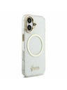 Guess Guess IML Glitter Script Strap MagSafe Stražnji Poklopac za iPhone 17 Transparent