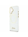 Guess Guess IML Glitter Script Strap MagSafe Stražnji Poklopac za iPhone 17 Transparent