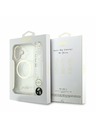 Guess Guess IML Glitter Script Strap MagSafe Stražnji Poklopac za iPhone 17 Transparent