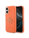 Guess Guess PU Resin Logo Stražnji Poklopac za iPhone 17 Orange
