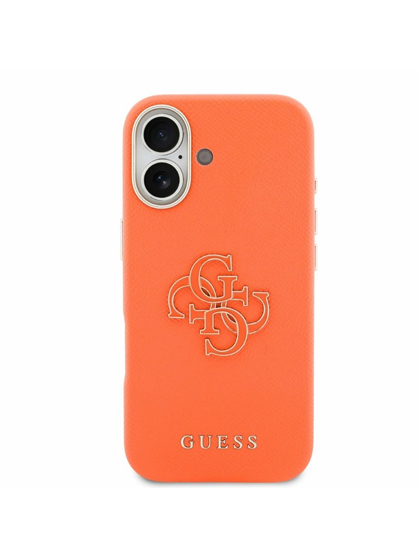 Guess Guess PU Resin Logo Stražnji Poklopac za iPhone 17 Orange
