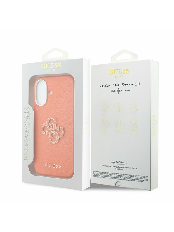 Guess Guess PU Resin Logo Stražnji Poklopac za iPhone 17 Orange