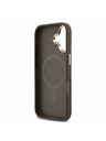 Guess Guess PU Leather 4G Strass Triangle Logo Gold Frame MagSafe Stražnji Poklopac za iPhone 17 Brown