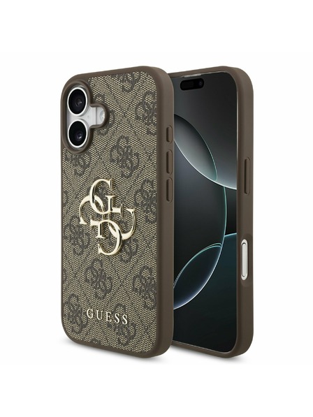 Guess Guess PU 4G Metal Logo Stražnji Poklopac za iPhone 17 Brown