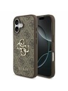Guess Guess PU 4G Metal Logo Stražnji Poklopac za iPhone 17 Brown