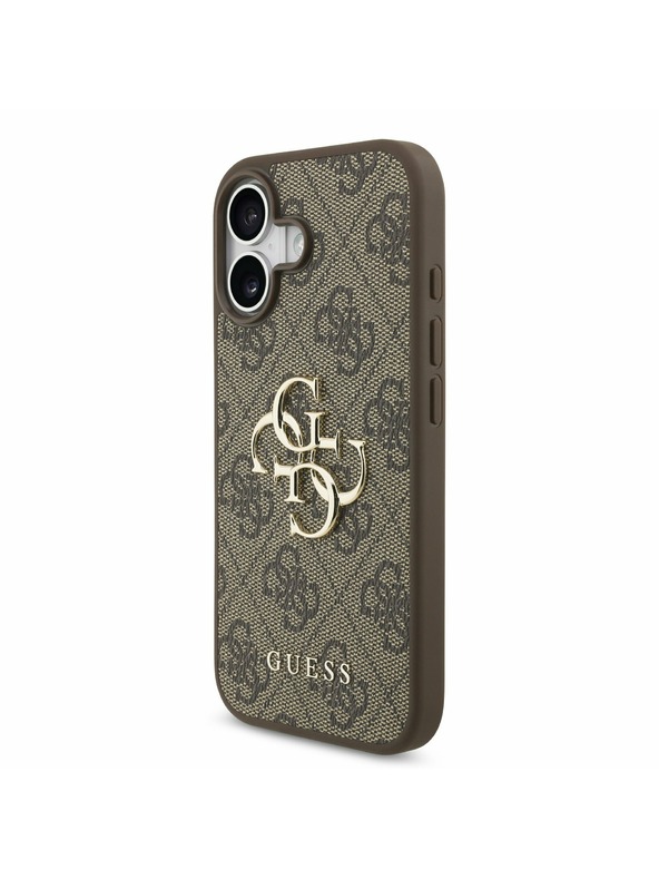 Guess Guess PU 4G Metal Logo Stražnji Poklopac za iPhone 17 Brown